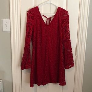 Speechless Red Lace Dress